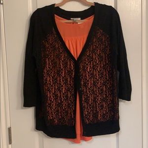 🖤Lace front sweater 16w